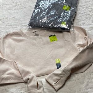 Tek Gear Cream Women's Sweatshirt lot of 2 xl ladies sweat shirts.   Cream &Gray